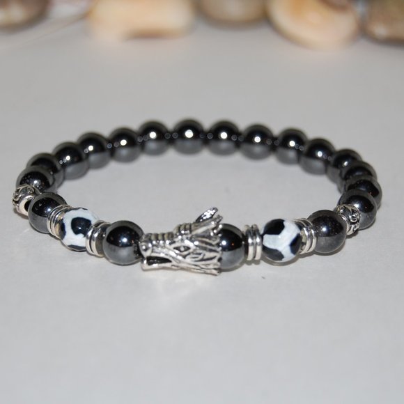 Dragon Bracelet,Magnetic Hematite Bracelet,Dragon Balls Bracelet,8mm Magnetic - Picture 2 of 3